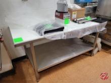 Stainless Steel Heavy Duty Poly Cutting Table 72"
