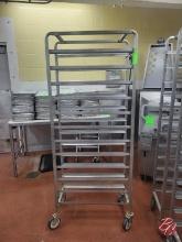 Stainless Steel Meat Tray Racks W/ Casters