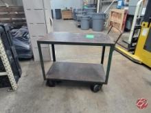 Metal Stock Cart W/ Casters