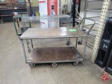 Metal Stock Cart W/ Casters