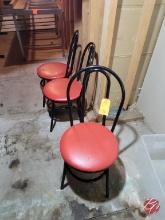Metal w/Red Seat Chairs