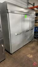 Hobart Q3 Stainless 3-Door Cooler W/ 4-Shelves