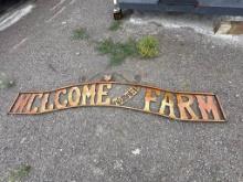 METAL "WELCOME TO THE FARM" SIGN