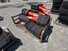LOT OF (100) 28" REFLECTIVE SAFETY CONES