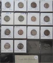 page of 14 each Silver War Nickels