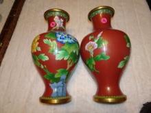 Oriental Vases Purchased in Hong Kong Approx 12" Tall