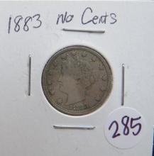 1883- No Cents V Nickel