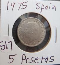 1975- Spain 5 Pesetas