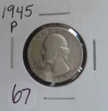 1945-P Washington Quarter