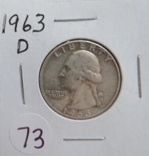 1963-D Washington Quarter