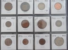 12- Miscellaneous Mexico Coins