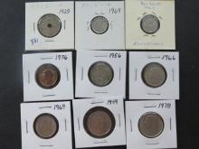1925-1978 Coins from Belgium Centimes, Francs