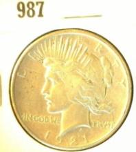 1921 P Peace Silver Dollar, Key Date, High grade.