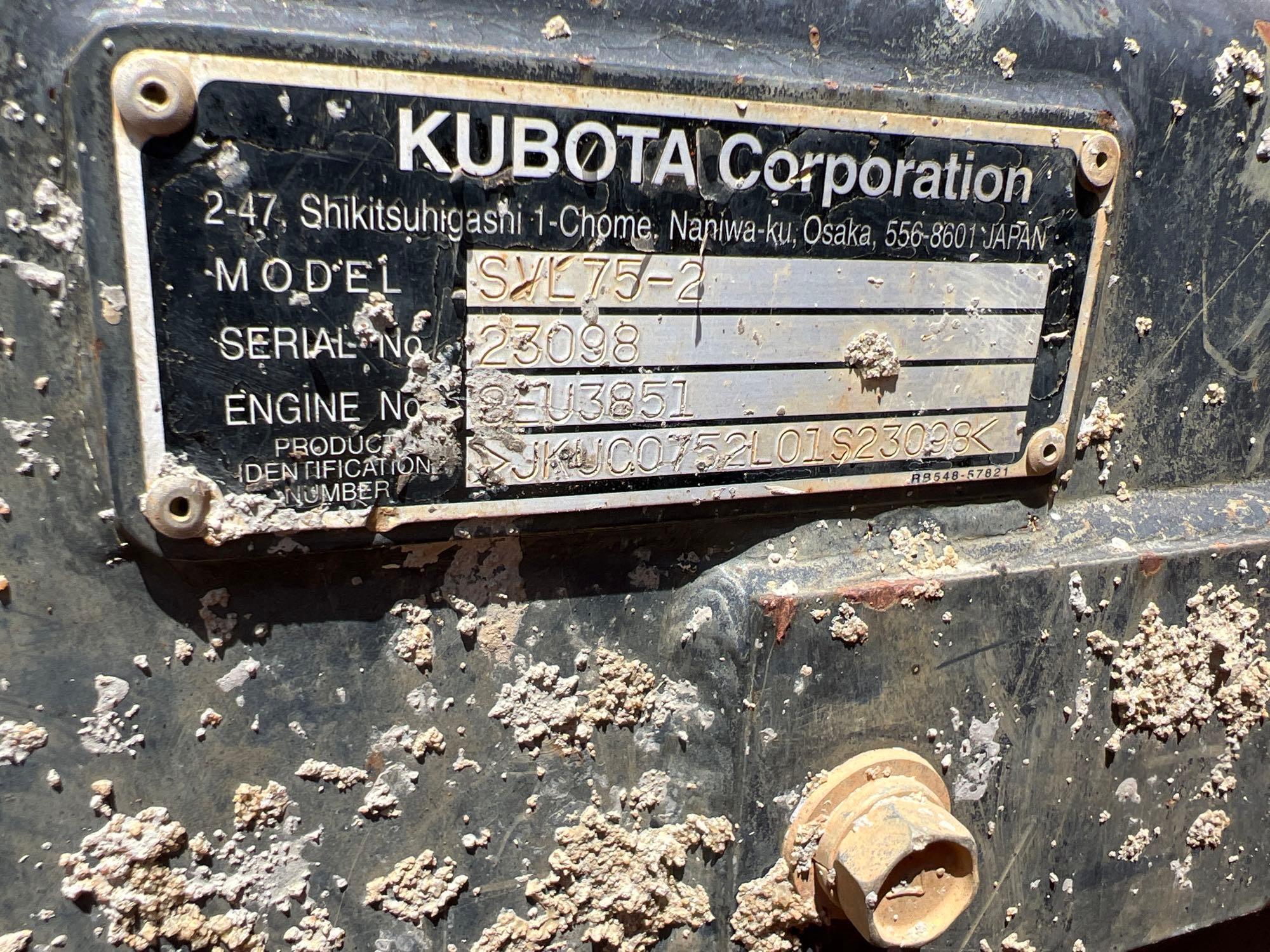 2015 KUBOTA SVL75-2 SKID STEER