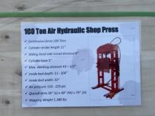 New 100 Ton Air Hydraulic Shop Press