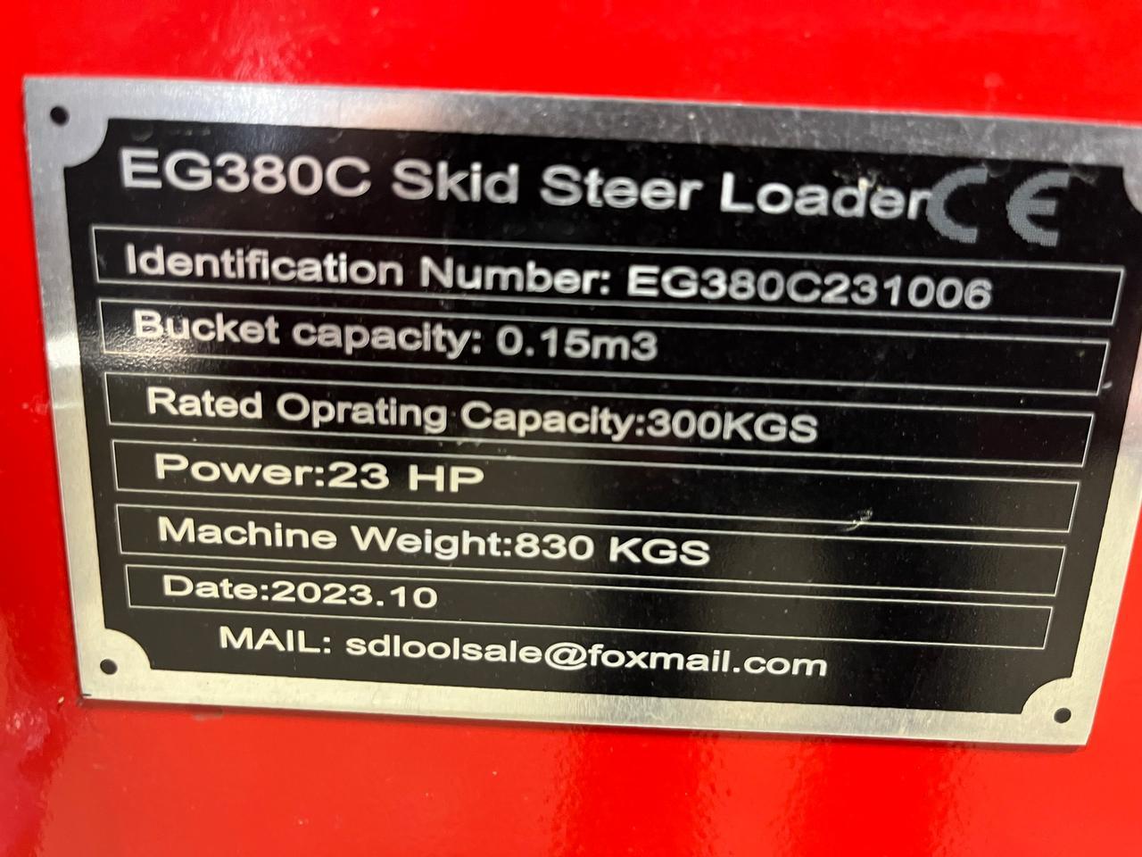 EG380C Walk Behind Skid Steer Loader