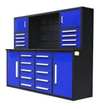 Steel Man 7' Work Bench with 18 Drawers & 4 Cabinets