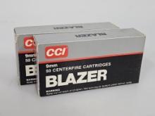 CCI Blazer 9mm TMJ 50ct Centefire Cartridge Ammo(2