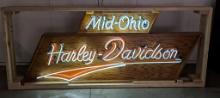 6.5ft Mid-Ohio Harley-Davidson Neon Sign