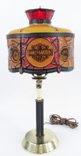 Harley-Davidson Stained Glass Style Plastic Lamp