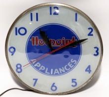Vintage Hotpoint Appliances Advertising Clock