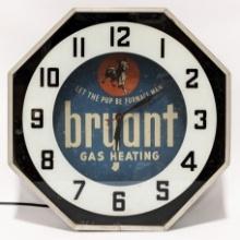Vintage Bryant Gas Heating Neon NPI Clock