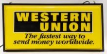 Vintage DS Western Union Lighted Adv. Sign