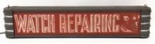 Early Watch Repairing Reverse Glass Lighted Sign