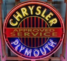 Chrysler Plymouth Tin Neon Sign