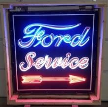 Ford Service Animated Tin Neon Sign