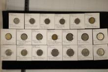 ERRORS: 20 ARGENTINA COINS: 1950-1992, FIVE-5