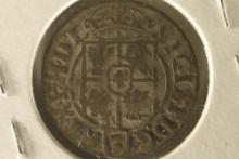 1600'S HAND HAMMERED POLAND SILVER 1/24 TALER