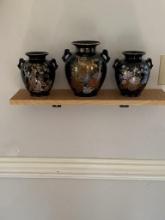 GROUP OF THREE ASIAN VASES