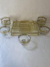 GROUP OF GLASS SERVING PIECES