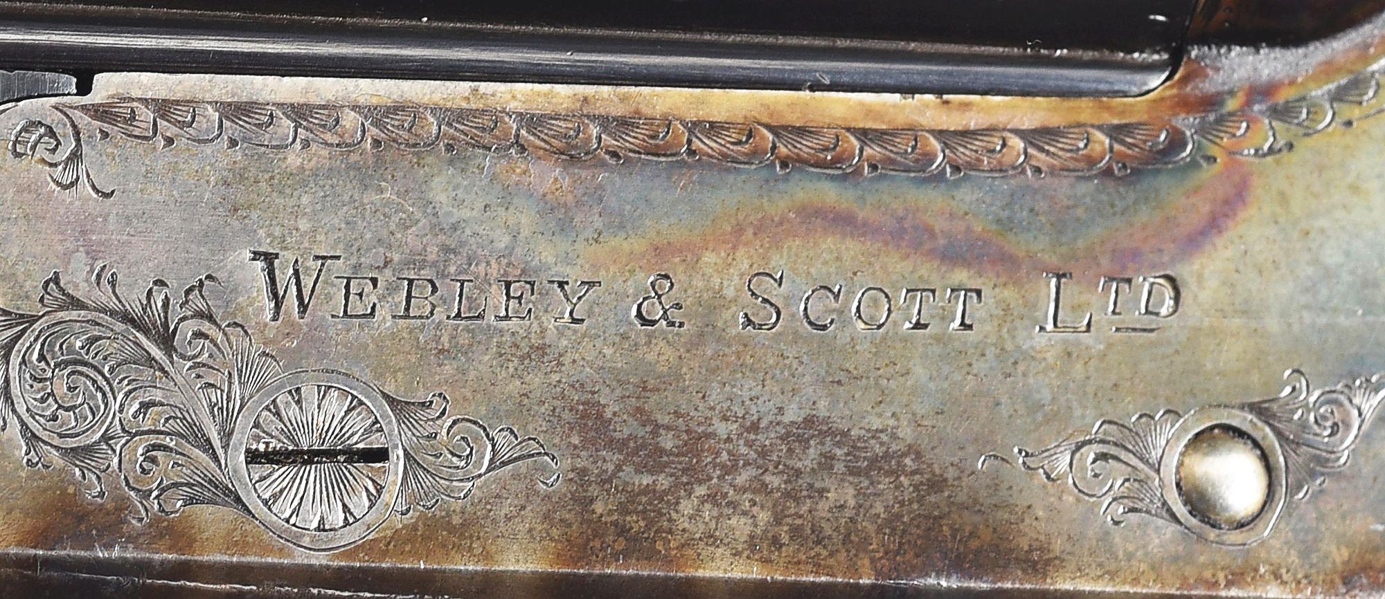 (C) WEBLEY & SCOTT BOXLOCK SIDE BY SIDE 12 BORE SHOTGUN.