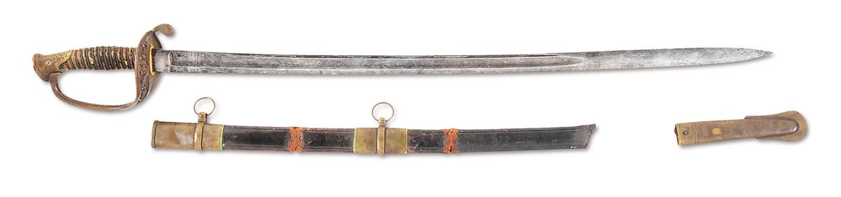 US CIVIL WAR M1850 OFFICER SWORD AND GROUPING OF HENRY CLAY CONNER, FOUGHT AT DEVIL'S DEN.