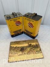 (2) MINNEAPOLIS MOLINE OIL CANS