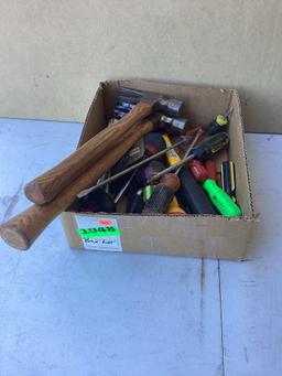 Box lot of assorted tools