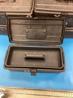 Lot of (10) Plastic Tool Boxes