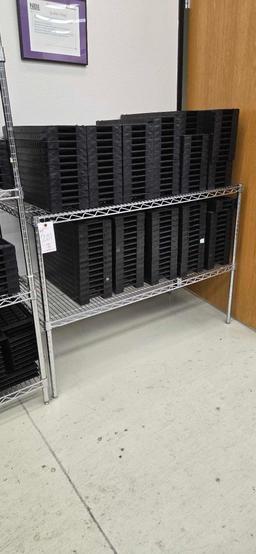 (3) Assorted wire racking*RACKS ONLY*