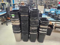 Lot of trash cans
