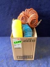 Box Lot of Coiled Air Hoses