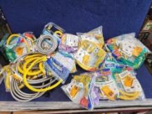 Box Lot of Assorted Gas and Water Hoses/Fittings
