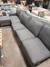 7-seat Linen Fabric L-shaped Sectional Sofa with Chaise Lounge*INCOMPLETE*