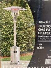 Hampton Bay Outdoor Gas Patio Hearer*IN BOX*PREVIOUSLY OWNED*PARTS MISSING*