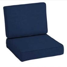 (2) 2 Piece Deep Seating Outdoor Lounge Chair Sapphire Blue Leala Cushion