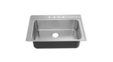Glacier Bay Drop-In Single Bowl 20 Gauge Stainless Steel Kitchen Sink