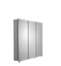 Croydex Frameless Tri-View Surface-Mount Medicine Cabinet with Easy Hang System in White