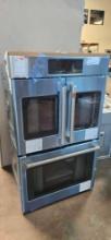 GE Cafe 30 in. Smart Double Electric French-Door Wall Oven with Convection