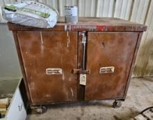 Knaack Metal Rolling Cabinet with Contents - 38"H x 44"W x 26"D